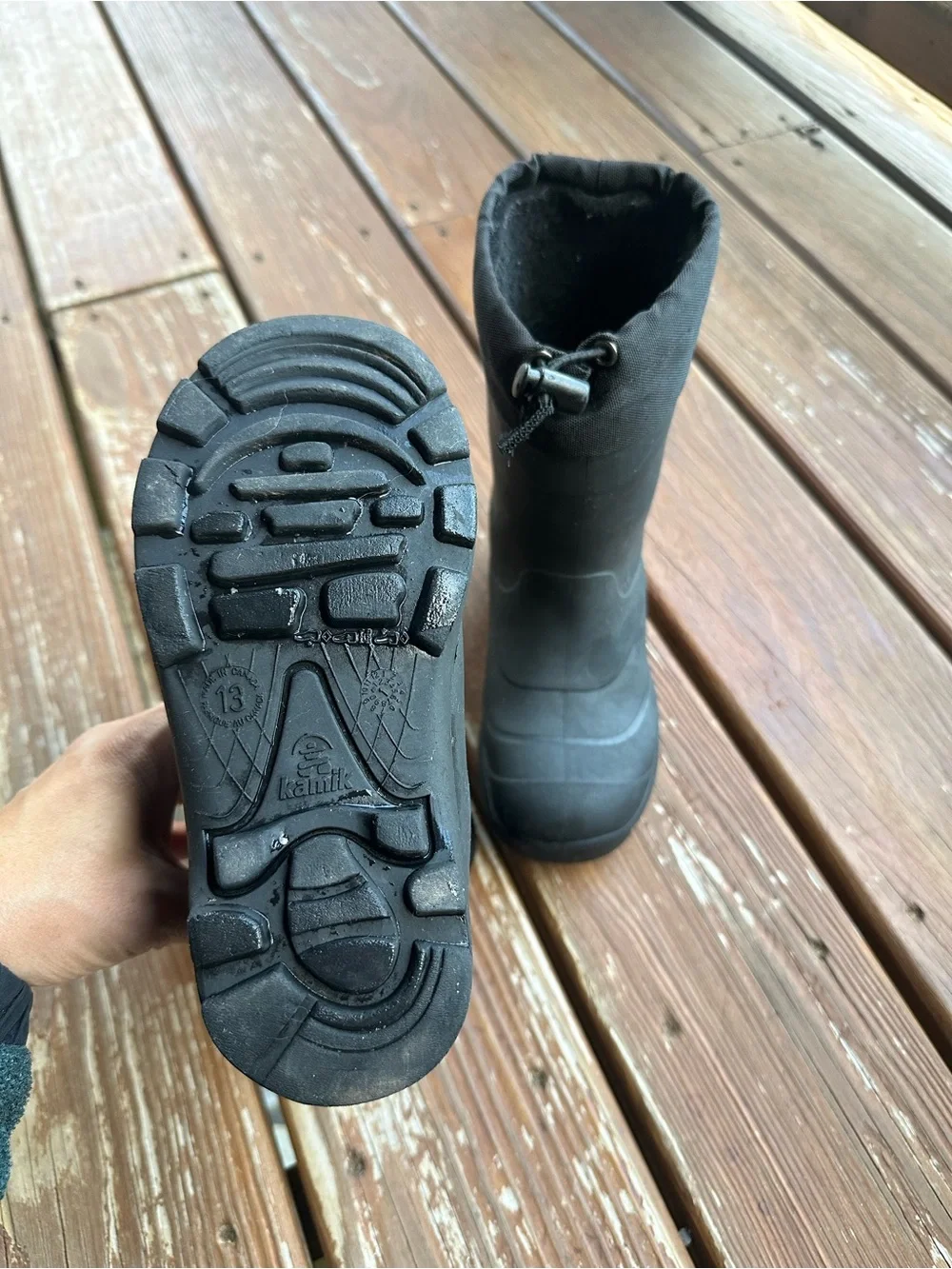 Kids Kamik Black Snow Boots